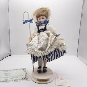 Madame Alexander Little Bo-Peep 007 Porcelain Doll Limited Edition With Stand